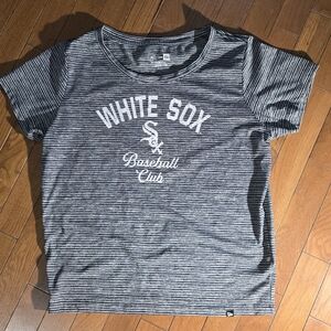 New Era Blue and‎ White Striped Shirt